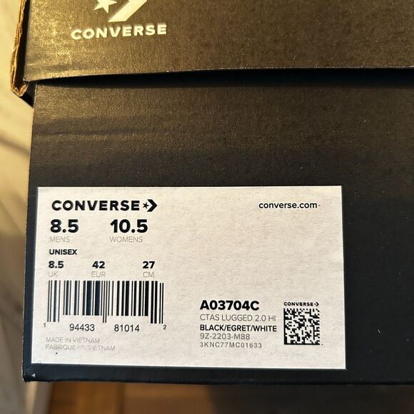 Chuck Taylor All Star Lugged 2.0 Leather High Top A03704C - Black - Picture 10 of 10